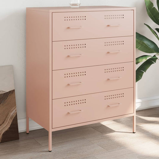 Sideboard Pink 68x39x89 cm Steel