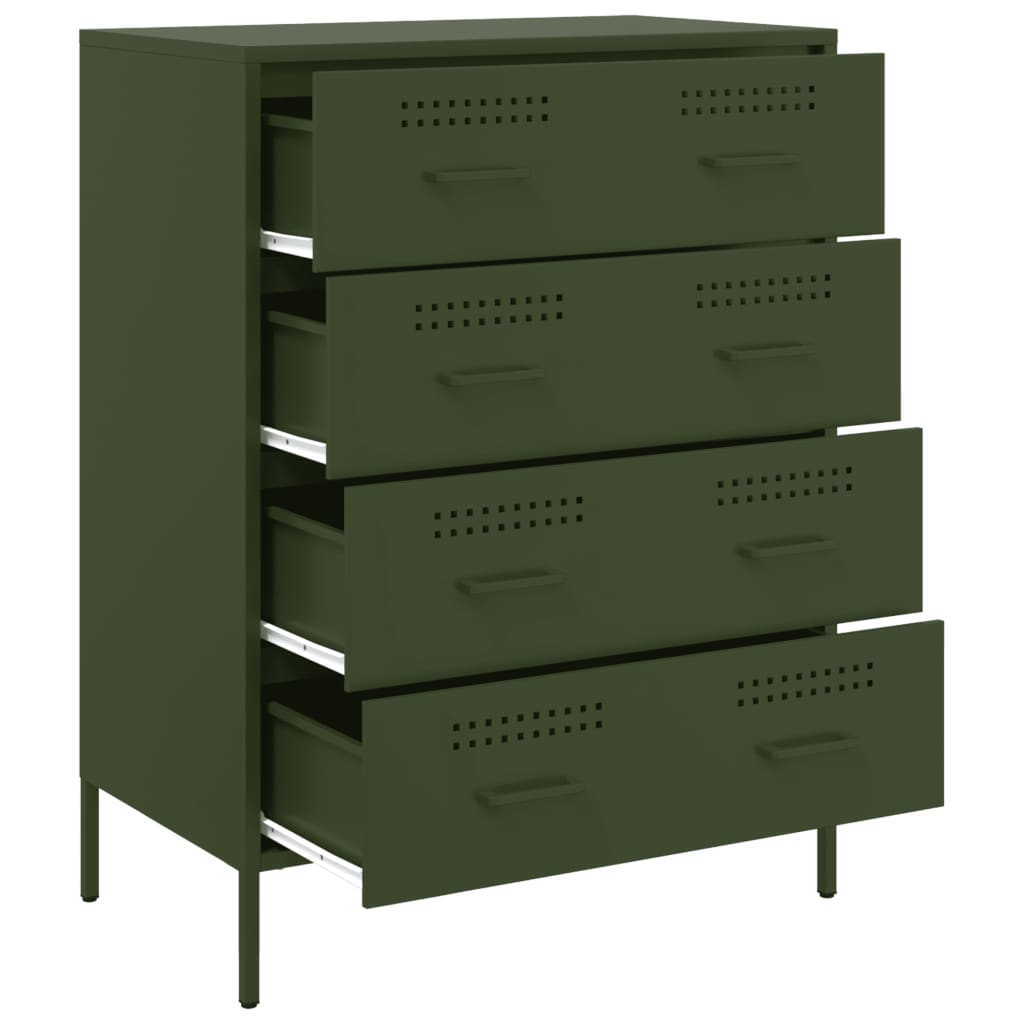 Sideboard Olive Green 68x39x89 cm Steel