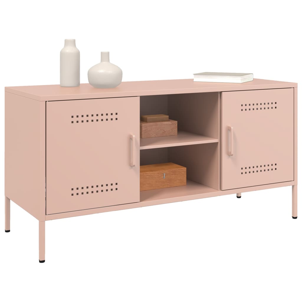 TV Cabinet Pink 100.5x39x50.5 cm Steel