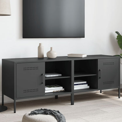 TV Cabinets 2 pcs Black 68x39x50.5 cm Steel