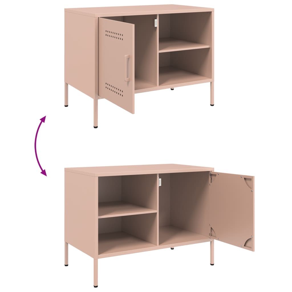 TV Cabinet Pink 68x39x50.5 cm Steel