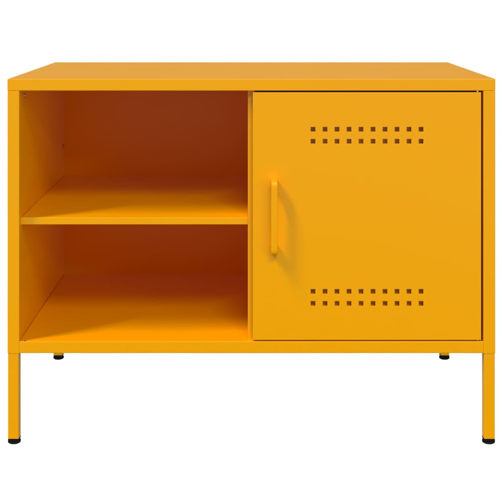 TV Cabinets 2 pcs Mustard Yellow 68x39x50.5 cm Steel