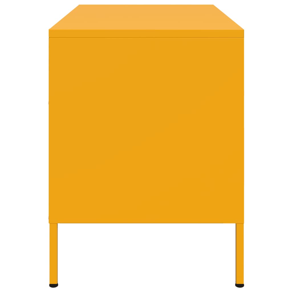 TV Cabinets 2 pcs Mustard Yellow 68x39x50.5 cm Steel