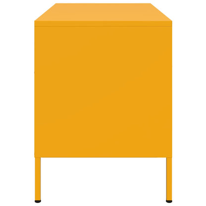 TV Cabinets 2 pcs Mustard Yellow 68x39x50.5 cm Steel