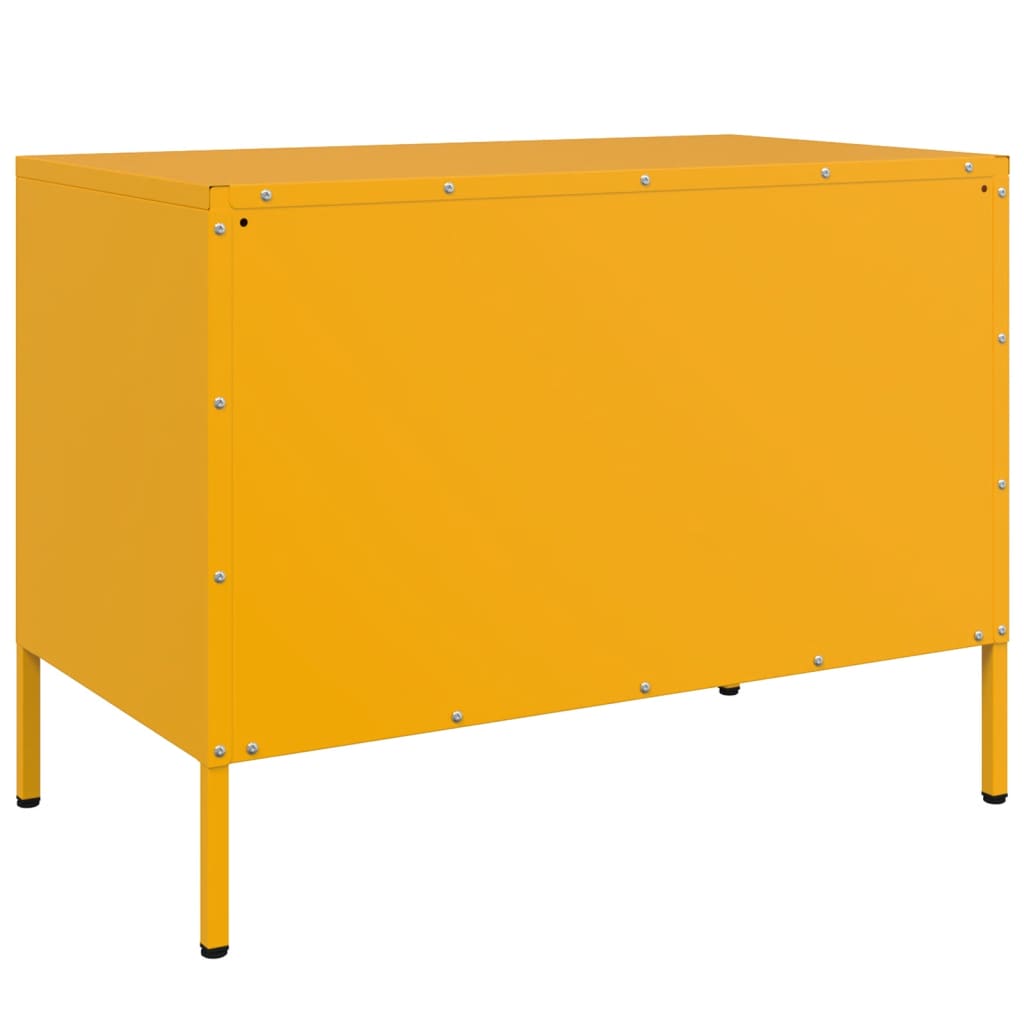 TV Cabinets 2 pcs Mustard Yellow 68x39x50.5 cm Steel