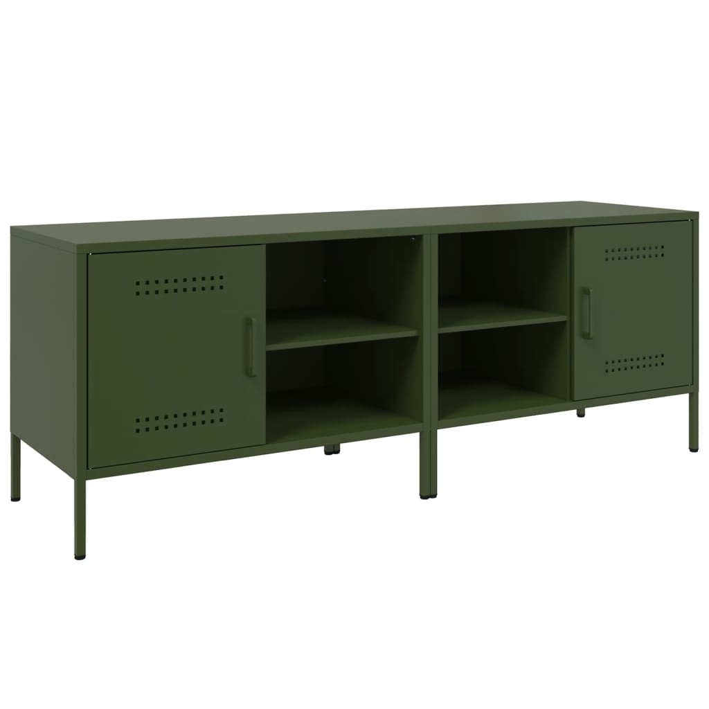 TV Cabinets 2 pcs Olive Green 68x39x50.5 cm Steel