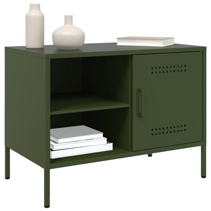 TV Cabinets 2 pcs Olive Green 68x39x50.5 cm Steel