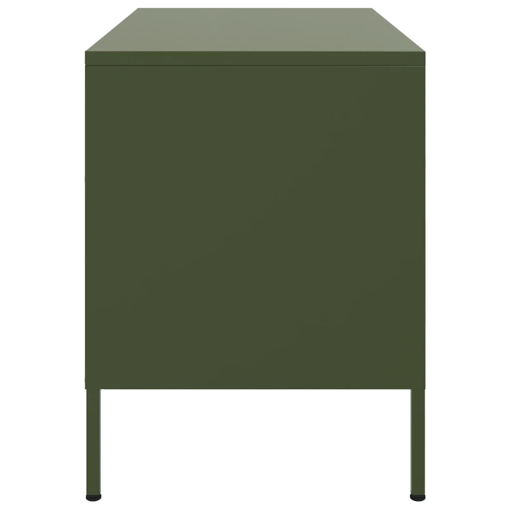 TV Cabinets 2 pcs Olive Green 68x39x50.5 cm Steel