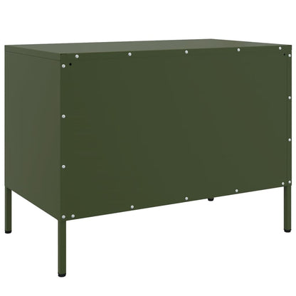 TV Cabinets 2 pcs Olive Green 68x39x50.5 cm Steel