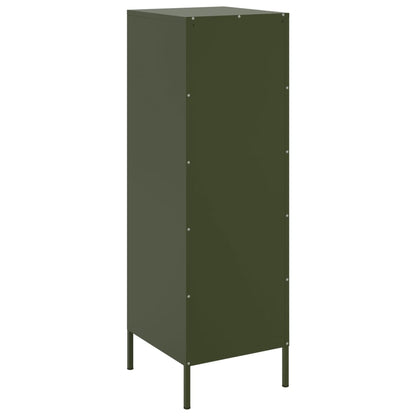 Highboard Olive Green 36x39x113 cm Steel