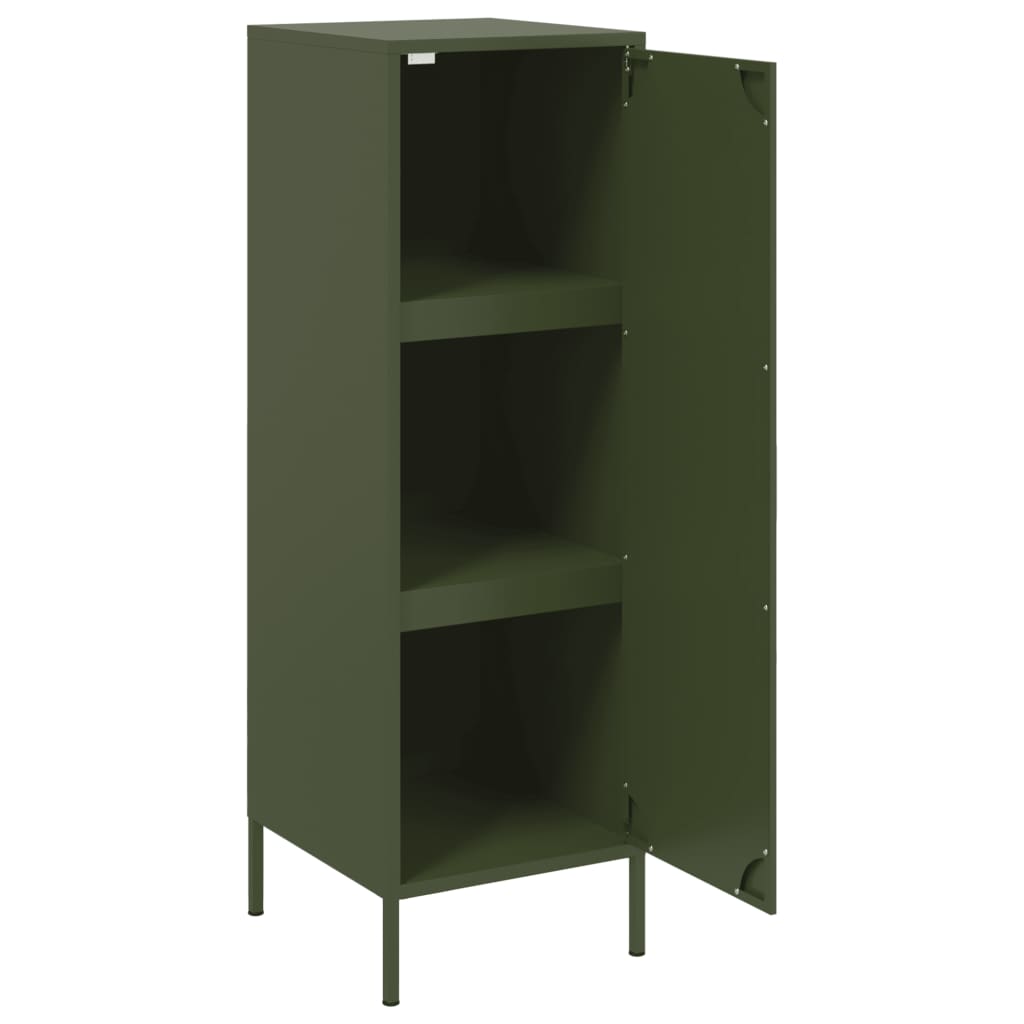 Highboard Olive Green 36x39x113 cm Steel