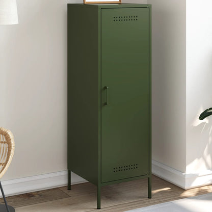 Highboard Olive Green 36x39x113 cm Steel