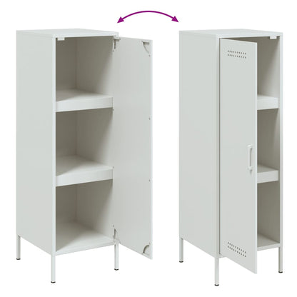 Highboard White 36x39x113 cm Steel