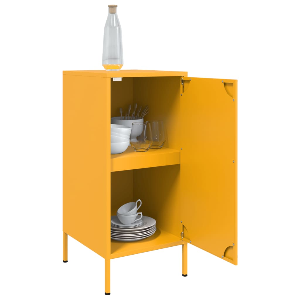 Sideboard Mustard Yellow 36x39x79 cm Steel