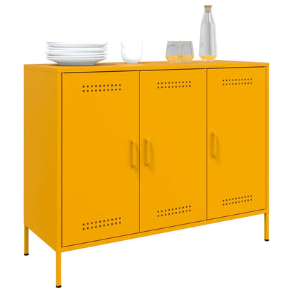 Sideboard Mustard Yellow 100.5x39x79 cm Steel