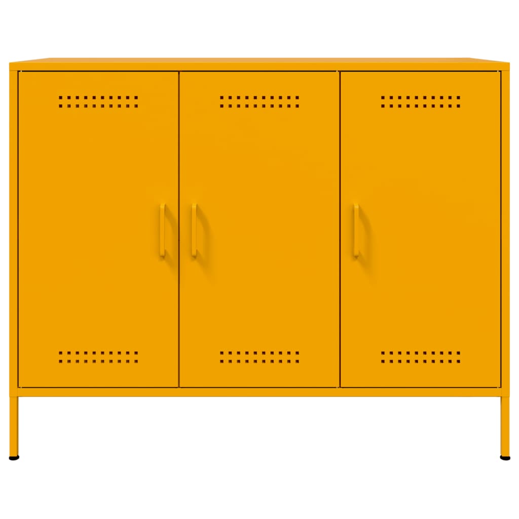 Sideboard Mustard Yellow 100.5x39x79 cm Steel