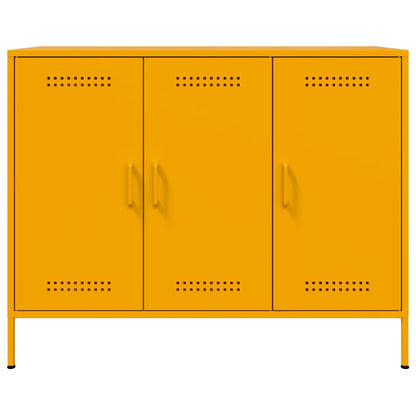 Sideboard Mustard Yellow 100.5x39x79 cm Steel