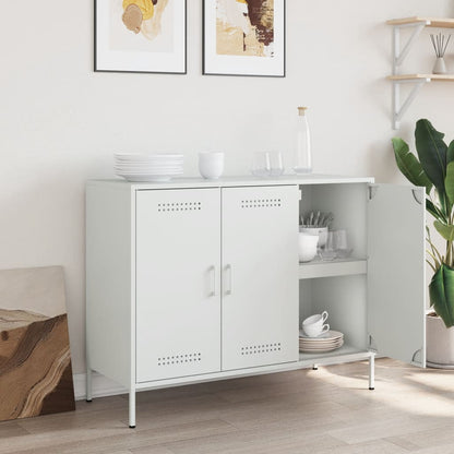 Sideboard White 100.5x39x79 cm Steel