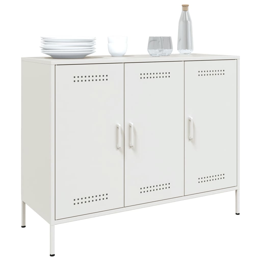 Sideboard White 100.5x39x79 cm Steel