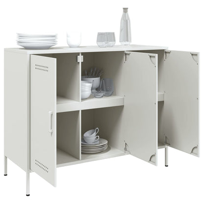 Sideboard White 100.5x39x79 cm Steel