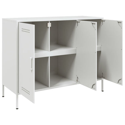 Sideboard White 100.5x39x79 cm Steel