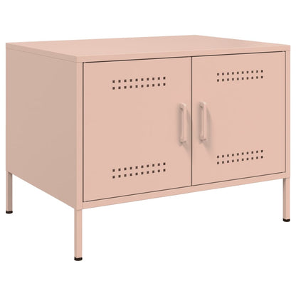 Coffee Table Pink 68x50x50.5 cm Steel