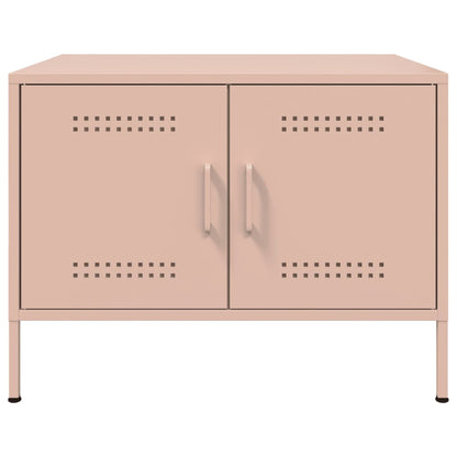 Coffee Table Pink 68x50x50.5 cm Steel