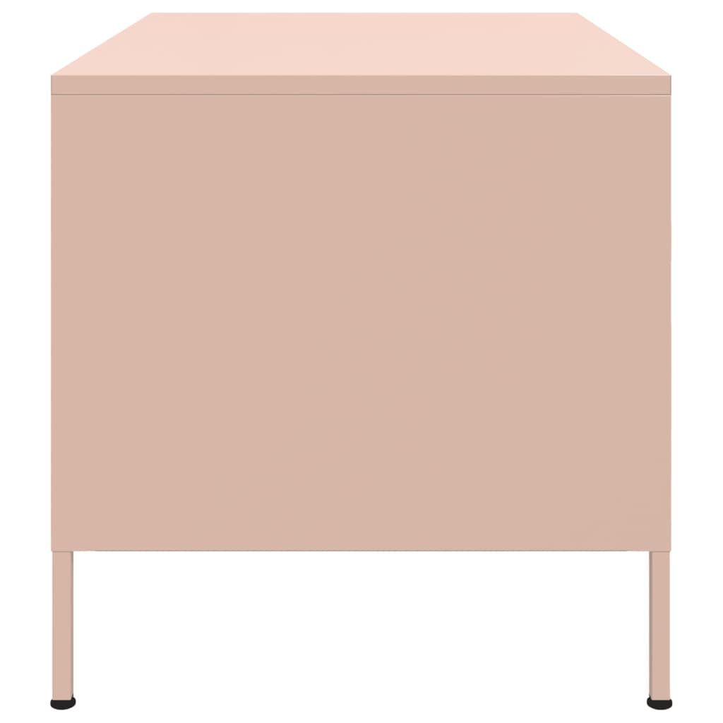 Coffee Table Pink 68x50x50.5 cm Steel