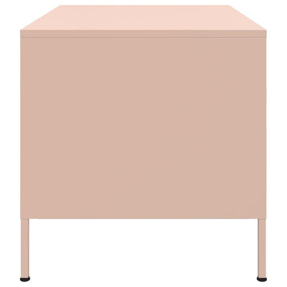 Coffee Table Pink 68x50x50.5 cm Steel