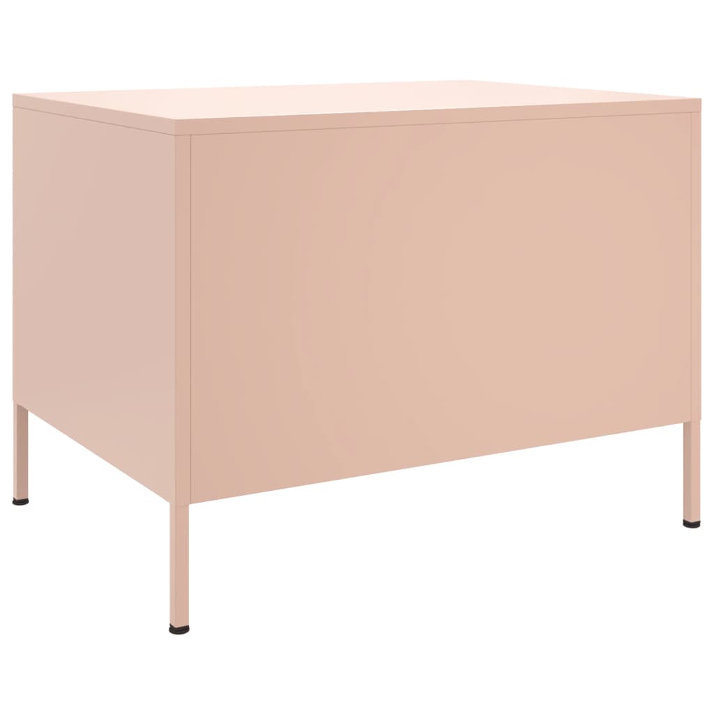 Coffee Table Pink 68x50x50.5 cm Steel