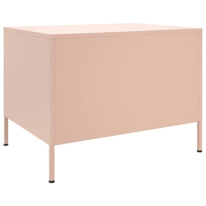 Coffee Table Pink 68x50x50.5 cm Steel