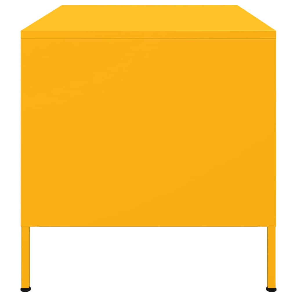 Coffee Table Mustard Yellow 68x50x50.5 cm Steel