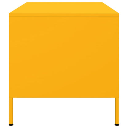 Coffee Table Mustard Yellow 68x50x50.5 cm Steel