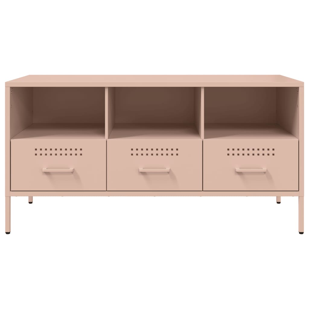 TV Cabinet Pink 100.5x39x50.5 cm Steel