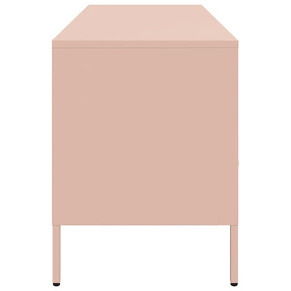 TV Cabinet Pink 100.5x39x50.5 cm Steel