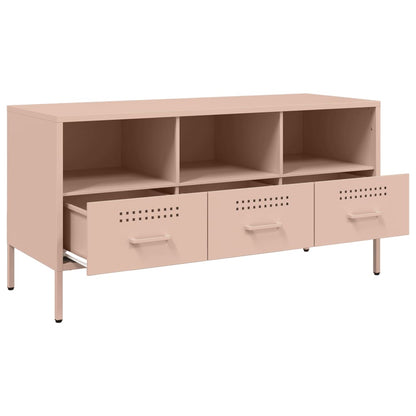 TV Cabinet Pink 100.5x39x50.5 cm Steel