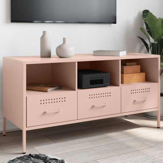 TV Cabinet Pink 100.5x39x50.5 cm Steel