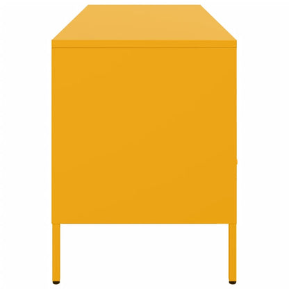 TV Cabinet Mustard Yellow 100.5x39x50.5 cm Steel