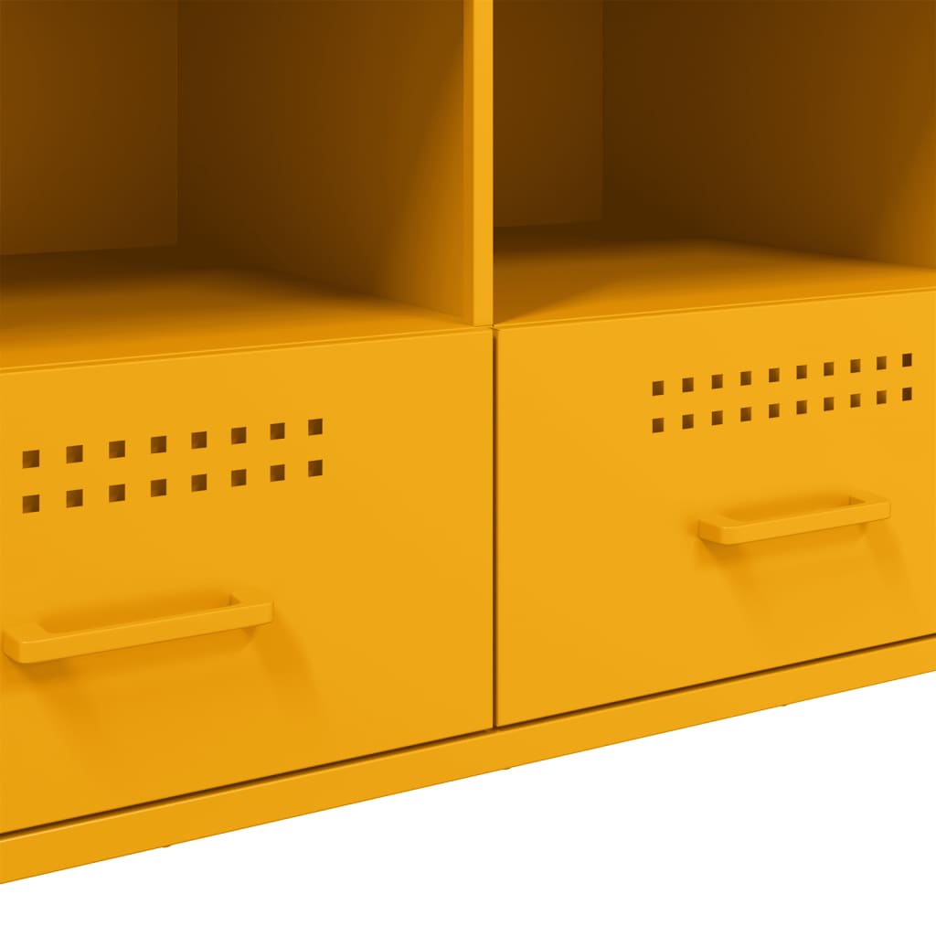 TV Cabinet Mustard Yellow 100.5x39x50.5 cm Steel