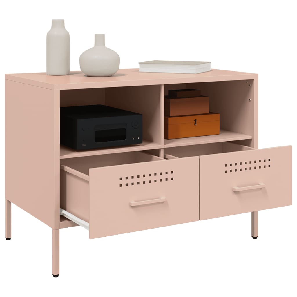 TV Cabinets 2 pcs Pink 68x39x50.5 cm Steel