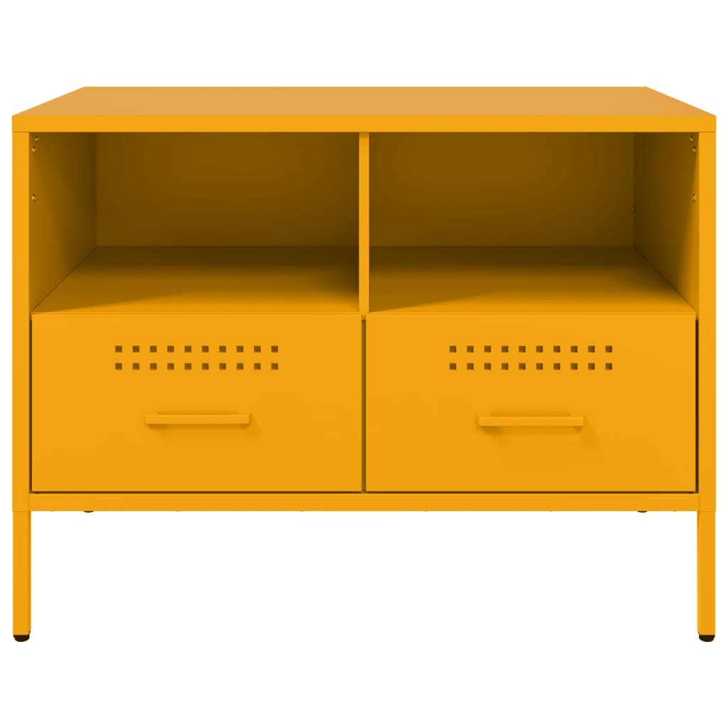 TV Cabinets 2 pcs Mustard Yellow 68x39x50.5 cm Steel