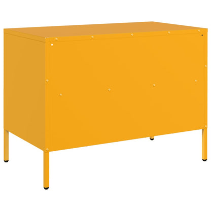 TV Cabinets 2 pcs Mustard Yellow 68x39x50.5 cm Steel