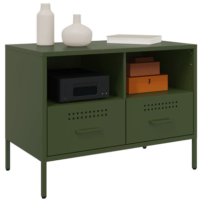 TV Cabinet Olive Green 68x39x50.5 cm Steel