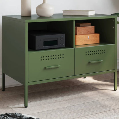 TV Cabinet Olive Green 68x39x50.5 cm Steel