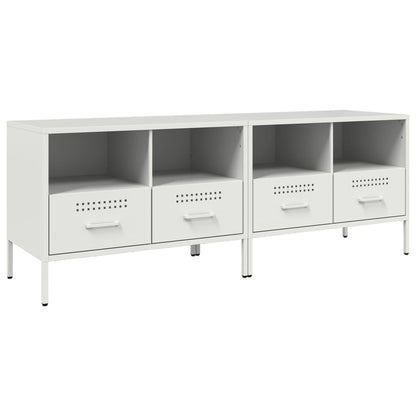 TV Cabinets 2 pcs White 68x39x50.5 cm Steel