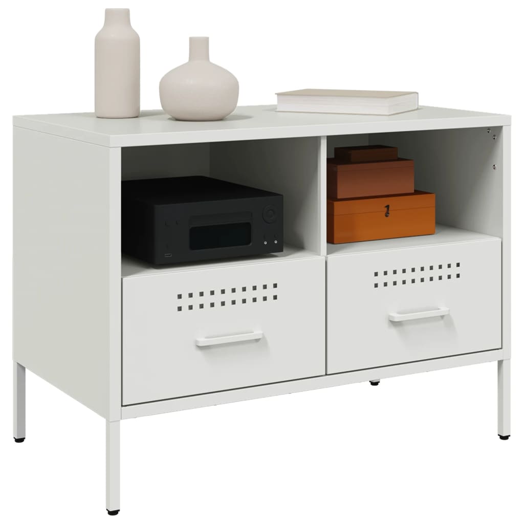 TV Cabinets 2 pcs White 68x39x50.5 cm Steel