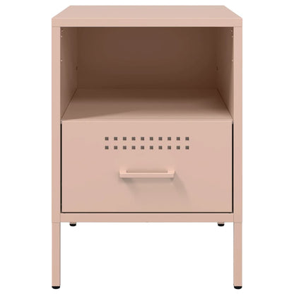 Bedside Cabinet Pink 36x39x50.5 cm Steel