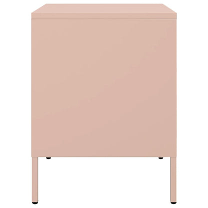 Bedside Cabinet Pink 36x39x50.5 cm Steel