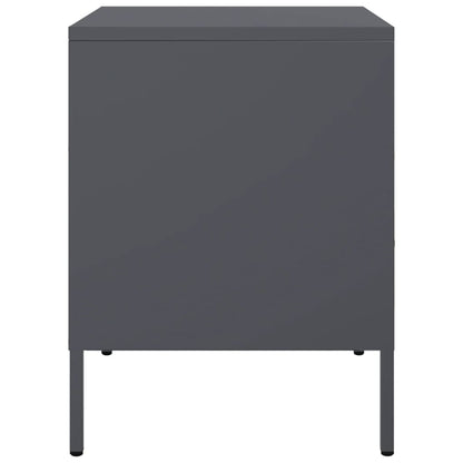 Bedside Cabinet Anthracite 36x39x50.5 cm Steel