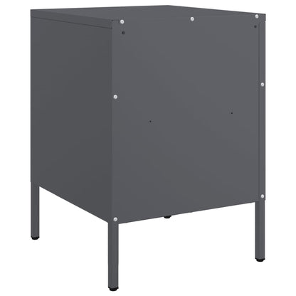 Bedside Cabinet Anthracite 36x39x50.5 cm Steel